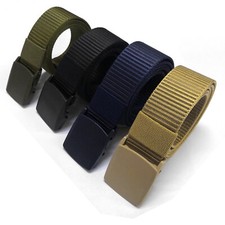 New Men's Casual Outdoor Military Tactical Polyester Waistband Canvas Web Belt