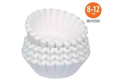 *Coffee Filters 8-12 Cup, 200 Count, Basket Coffee Filter, Paper Filters White.*