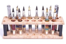 Lanier Pens - Maple & Ebony Upright Pen Stand - 15 Pen