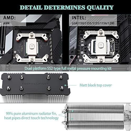 Thermalright Assassin X120 Refined SE CPU Air Cooler 4 Heat Pipes computer Fan - Afbeelding 5 van 5