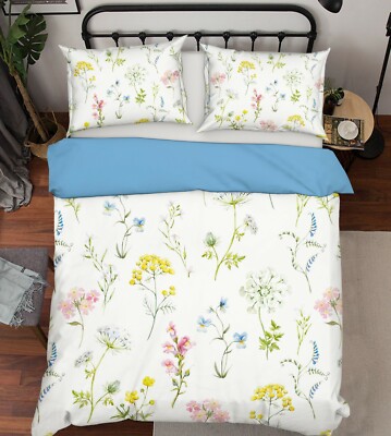 3D Yellow Flower ZHUA1759 Bed Pillowcases Quilt Duvet Cover Set Queen King Zoe