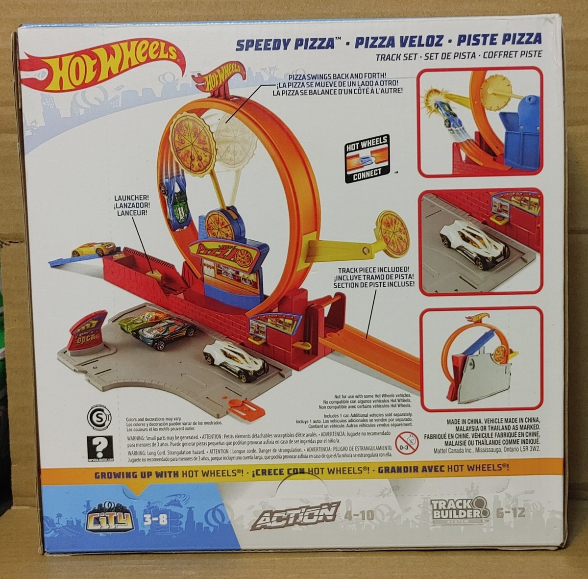 Hot Wheels Speedy Pizza Playset Action Set Track Builder New | eBay