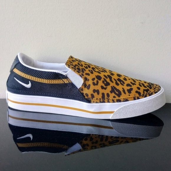 Nike Women's Court Legacy Slip-On Canvas Sneaker in Lovely Leopard