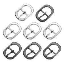 Single Prong Belt Buckle Metal Center Bar Oval Buckle 3/4 Inch Fit for Belt P...