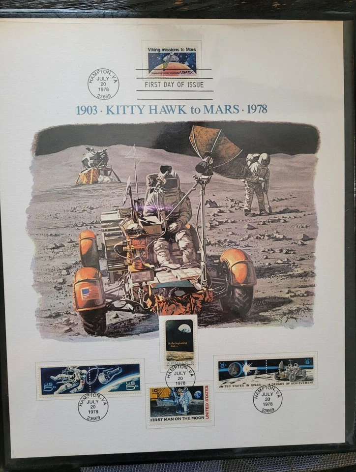 1978 USPS Fleetwood Kittyhawk to Mars Viking FDC Stamps - Harry Schaare - Image 4 of 4