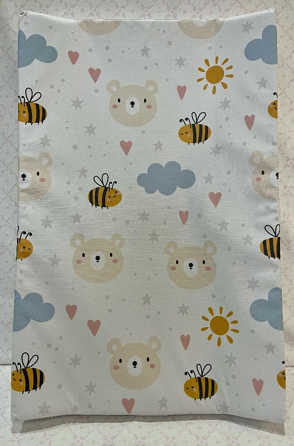 Baby Nursery Wedge Changing Mat - Bees & Bears Design - Girls or Boys
Opens in a new window or tab