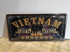 VIETNAM VETERAN 1961-1975 METAL AUTO TAG LICENSE PLATE 