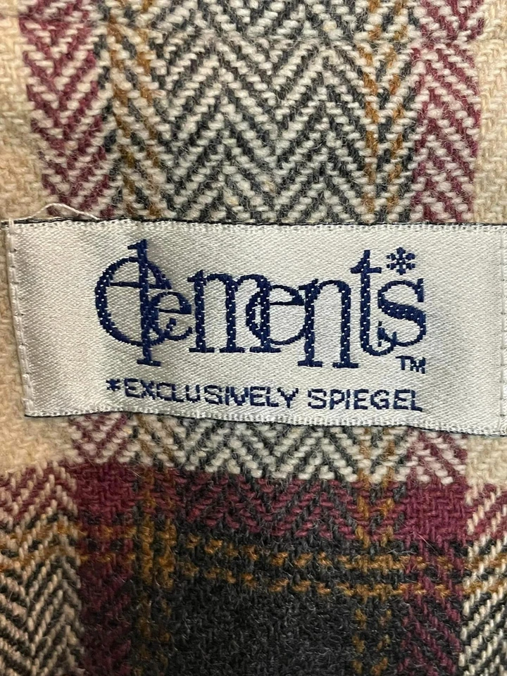 Blazer de Colección Elements Exclusively Spiegel Mezcla de Lana Borgoña Cuadros Para Mujer Talla 8 Foto 2 de 4