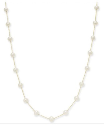 EFFY  Halskette mit Süßwasserzuchtperlen Station 18 Zoll in 14 Karat Gold (5-1/2 mm)