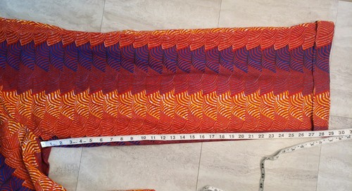 Sika x Anthropologie Abstract Wide Leg Trousers Pants Orange Womens Sz 6 $198 - Picture 6 of 7
