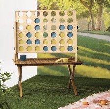   NEW   Giant Connect 4 - Embar: Pine and Plywood Lawn Game for 6 