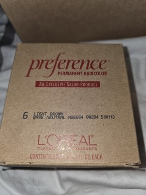 L'oreal Preference Permanent Hair Color 6 Light Brown (6) 2 Fl oz each