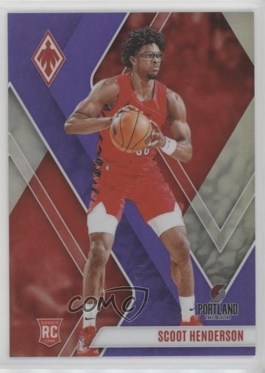 2023-24 Panini Phoenix Rookies Purple 34/150 Scoot Henderson #298 Rookie RC 10yl