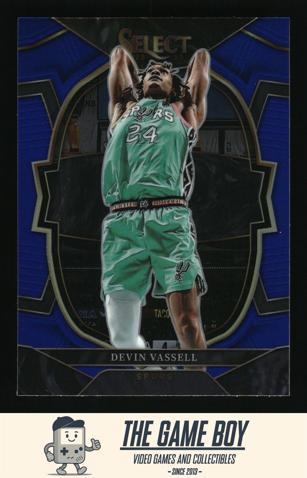 2022-23 Panini Select Blue Prizms #64 Devin Vassell San Antonio Spurs