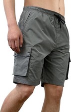 Men's Cargo Shorts Quick Dry Water Resistant Lightweight Outdoor Elastic Waist