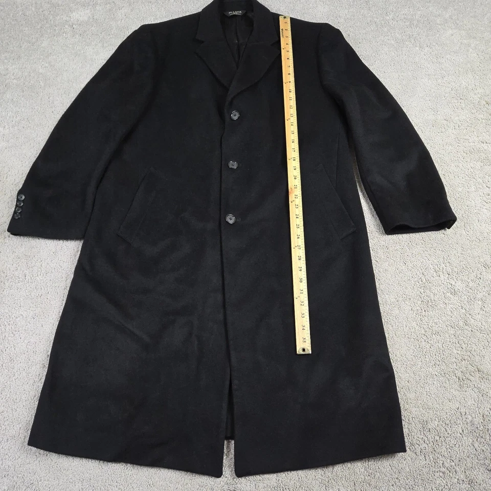 Jos. A. Bank 100% Cashmere Long Overcoat Black Size 42R Quiet Luxury Preppy - Image 2 of 4