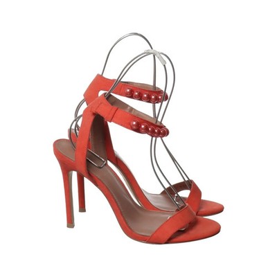 Topshop, Sandaletten, Größe: 38, Orange, Leder, Damen, 12 #aFk