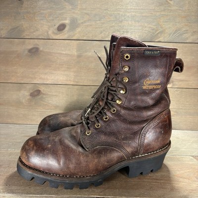 chippewa mens size 10.5 extra wide shoes brown leather steel  display picture 1
