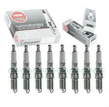 8 Pc NGK V-Power Spark Plugs Compatible with Chevrolet Silverado 1500 4.8L 5.3L