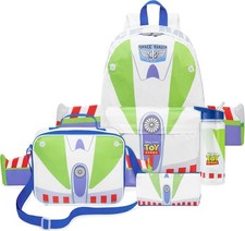 Toy Story Boys 4 Pc Backpack Set with Buzz Lightyear Lunch Bag Water Bott