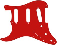 Battipenna personalizzato WD per parafango sinistro Stratocaster #07 rosso/bianco/rosso