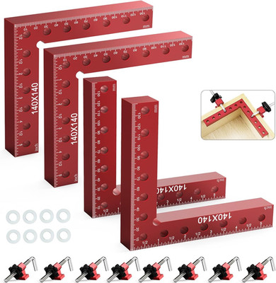 Winkelspanner 90 Grad Aluminium für Holzarbeiten Schrankrahmen Set 4 Stück