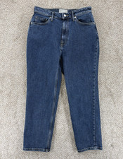 Everlane Curvy Cheeky Straight Crop Jeans Women's 29 Blue Organic Cotton Stretch