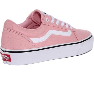 Vans Girl's Ward Powder Pink/White Canvas Skate Shoes - Size 3 New In Box