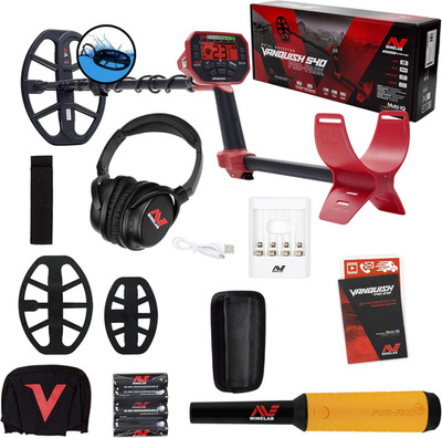 Minelab Vanquish 540 Pro Pack Detector with 2 Coils and Pro-Find 15 Pinpointer