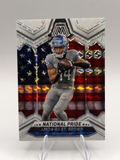 2024 Panini Mosaic National Pride Amon-Ra St. Brown #263 White Mosaic Prizm /25