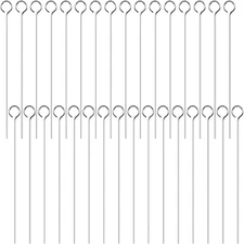 200PCS Stainless Steel Wire Eyepins 70mm Open Eye Pins for Jewelry Making Crafts