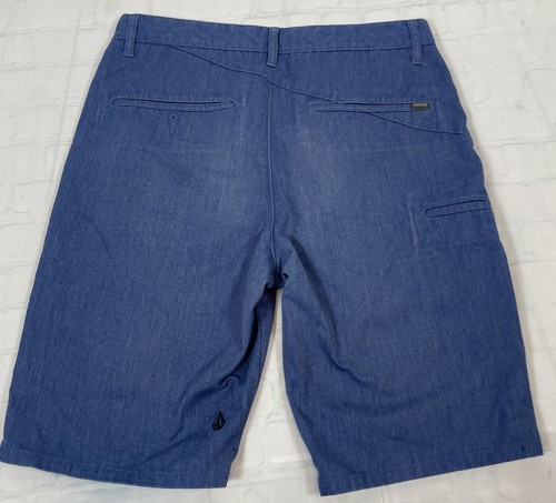 VOLCOM Blue Modern Denim Look Chambray Sea Chino Shorts Mens Size 30 Summer Dude - Picture 14 of 18