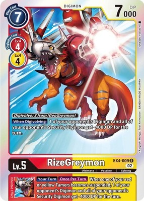 RizeGreymon Rare Alternative Being Booster Foil EX4-009 R NM
