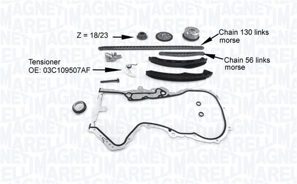 Magneti Marelli 341500001200 Steuerkettensatz FüR Audi,Seat,Skoda,Vw-image