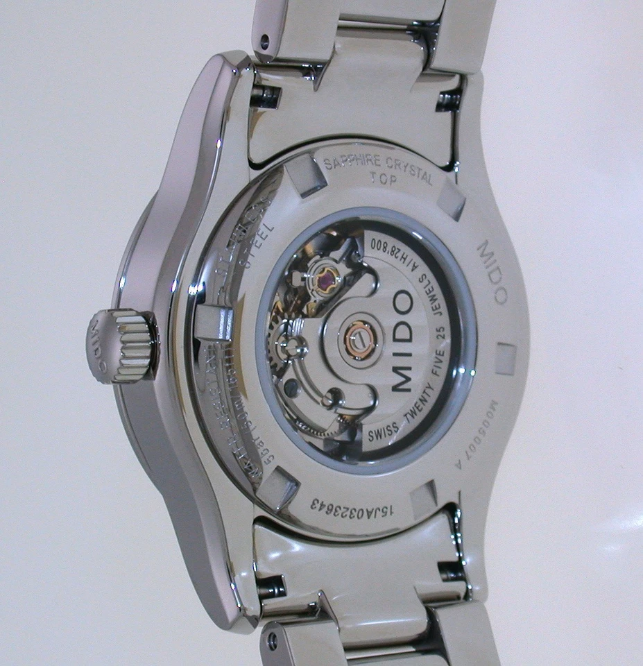MIDO Multifort Automatic 31 mm Damenuhr Perlmut-Zifferblatt M005.007.11.101.00 - Bild 3 von 4