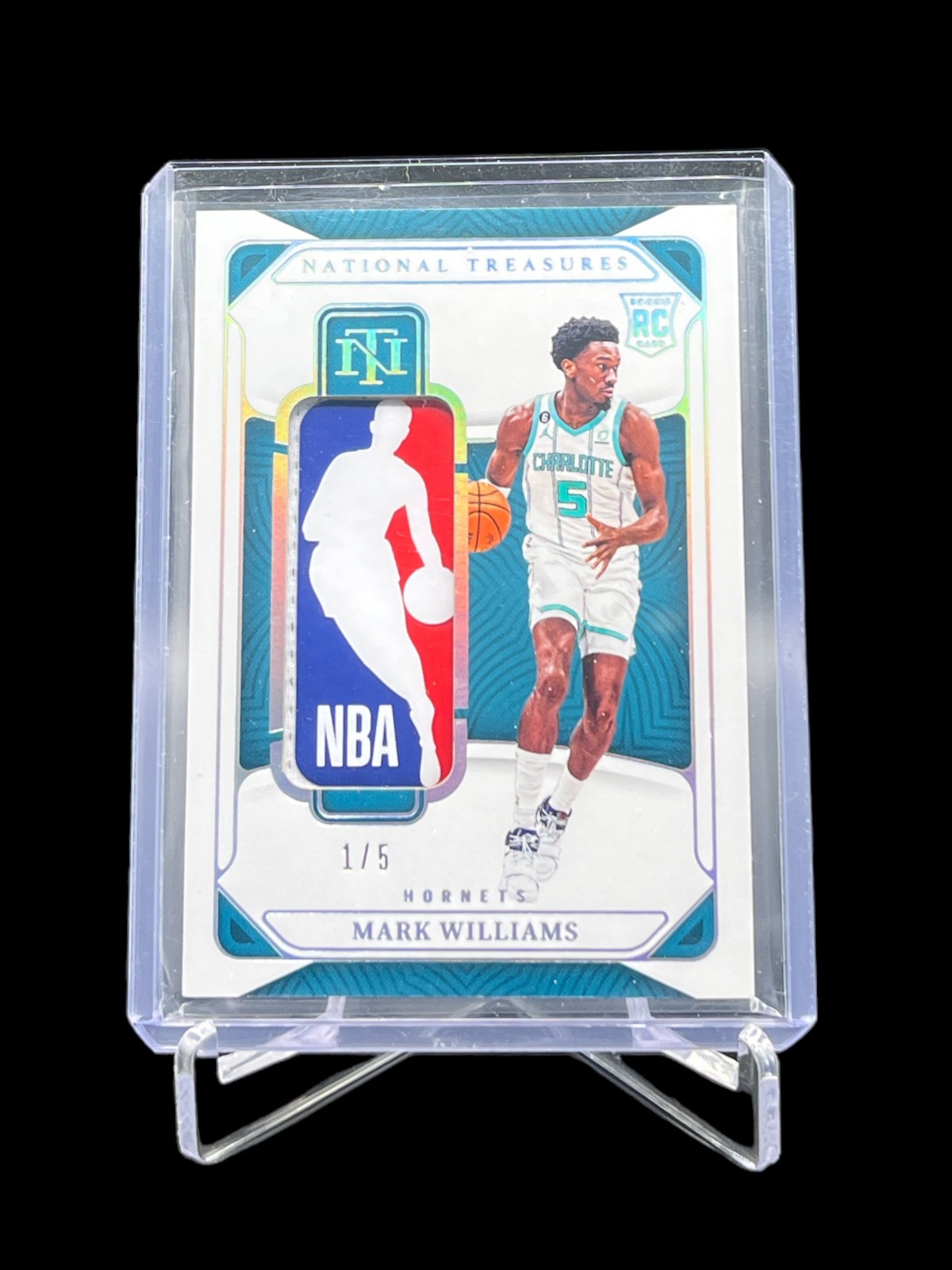 2022-23 Panini National Treasures Mark Williams Rookie Logoman /5 #RL-MCW