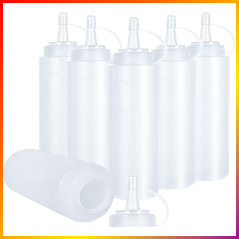 Saucenflasche 250ml 6 Stück Quetschflaschen für Küche und Grill
