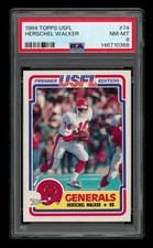 1984 Topps Usfl Set-Break # 74 Herschel Walker PSA 8 NM-MT