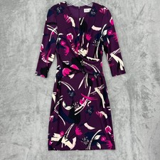 Eliza J Dress 8 Floral Shift Career Classic Office Corporate Stretch Knit Lined
