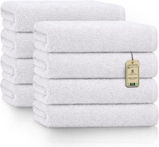 GreenMark Set of 8- Hand Towels   100 Cotton 20x40 Quality for Bathroom - Spa