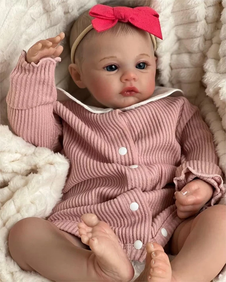 Muñecas bebé renacido realistas de 18 pulgadas - Muñecas bebé de la vida real con cuerpo suave y pesado Foto 4 de 4