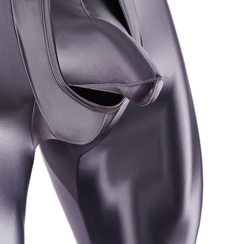 Men Sexy Glossy Smooth Pants Breathable Joggings Yoga Tights Stretch Underpants - Picture 22 of 38