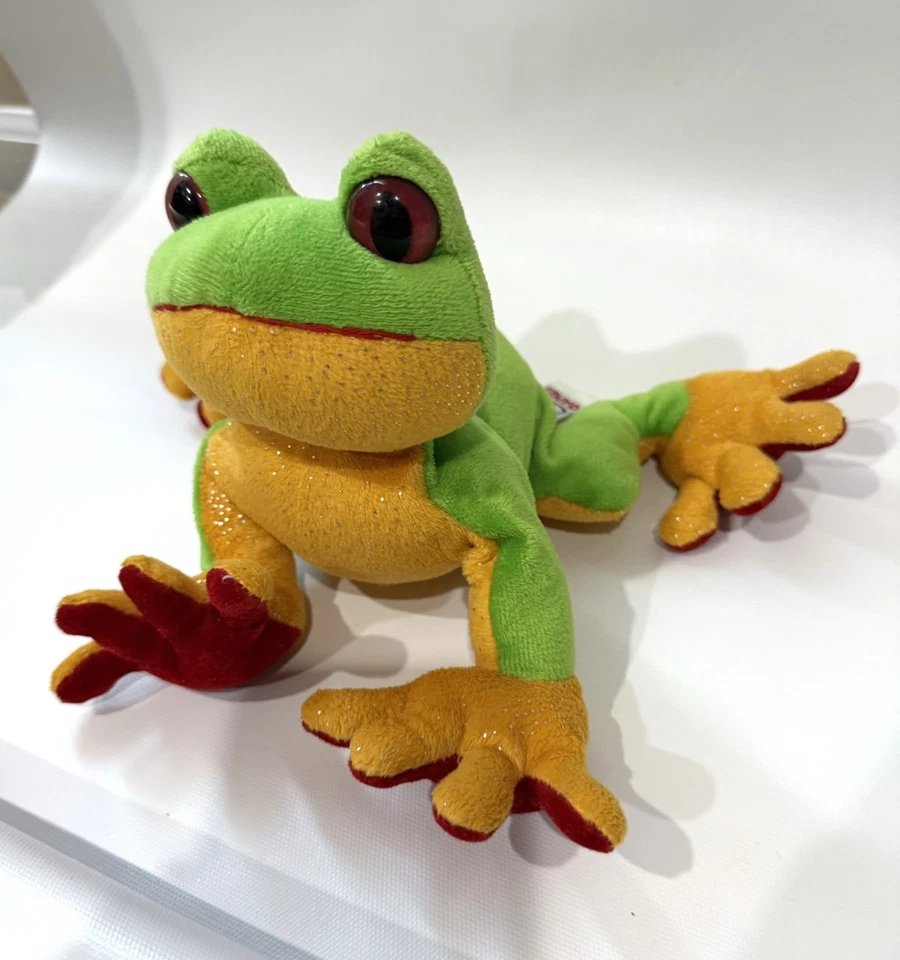 Webkinz Tree Frog HM109 Plush GANZ Retired Stuffed Animal NO Secret Code 10” - Image 4 of 4
