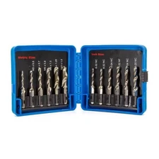 Drill America TDC12-SET 12 Pc Drill Tap and Countersink Set w/ 1/4" Quick Change