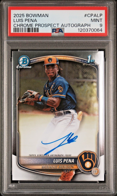 LUIS PENA 2025 BOWMAN CHROME PROSPECT AUTO #CPALP PSA 9 | eBay