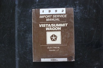 Chrysler 1992 Vista/Summit Wagon Electrical Service Manual Vol 2 OEM