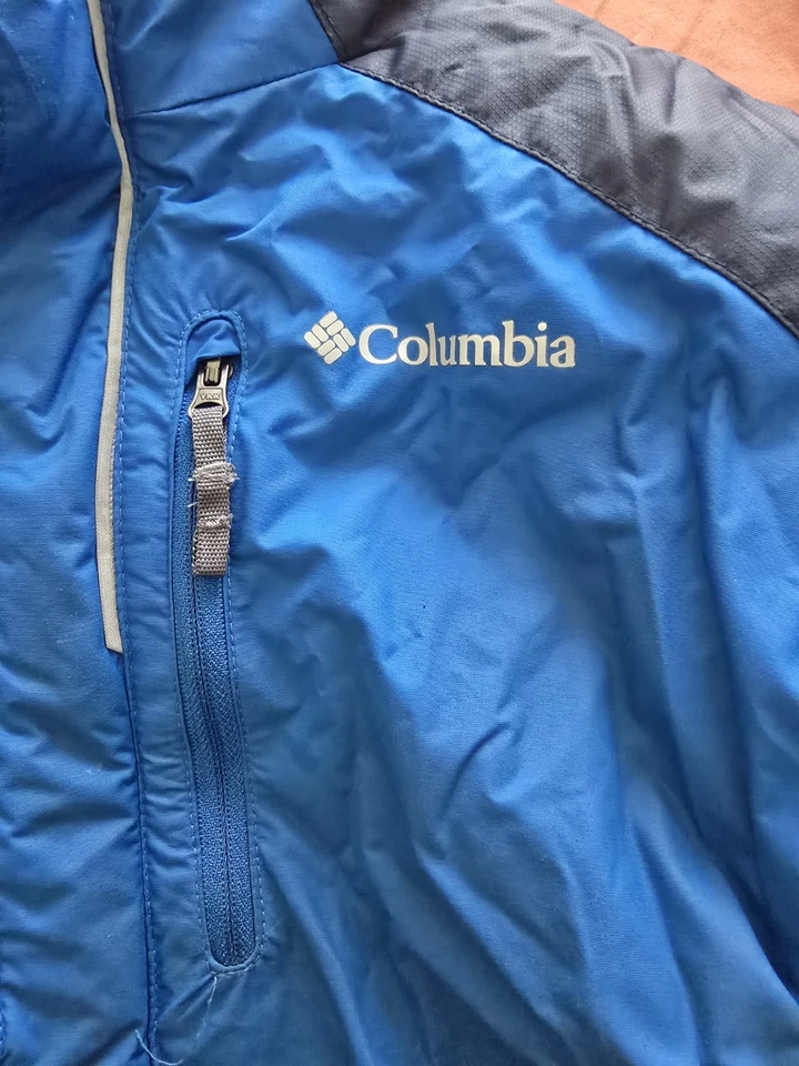 Columbia jacket for boys, in blue, with hood and zipper, size 14/16 Since 1938. - Image 3 of 4