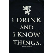 Hbo Game Of Thrones I Drink And I Know Things Xl Mens Shirt