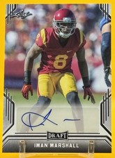 2019 Leaf Draft - Autographs Iman Marshall #BA-IM1 (AU, RC)