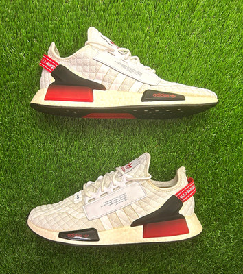 Adidas NMD_R1 V2  Quilted- White Solar Red  US Men s 13
